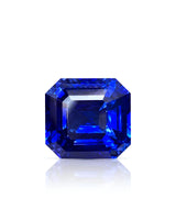 2.08ct Natural Royal Blue Sapphire Octagonal loose gemstone front view | SARATTI
