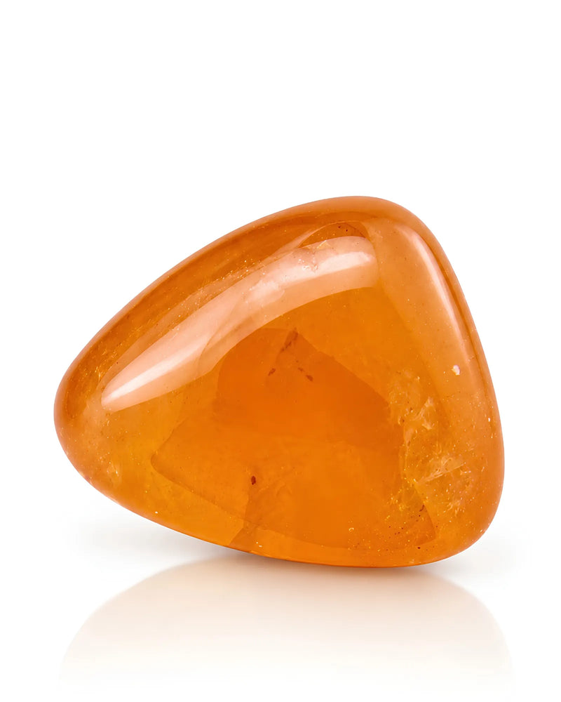 2.0ct Natural Orange Spessartine Garnet rounded triangle front view | SARATTI