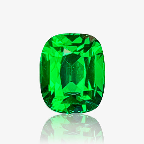 2.14 carat natural tsavorite gemstone cushion cut