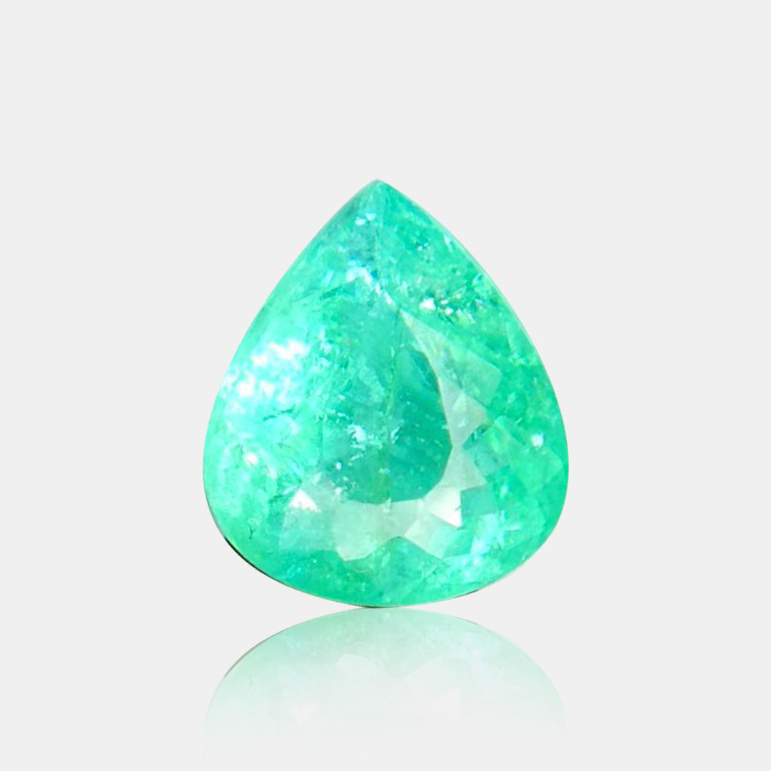 2.14 carats Pear Cut Natural Paraiba Tourmaline Gemstone | 9.15 × 7.99 × 4.91 mm