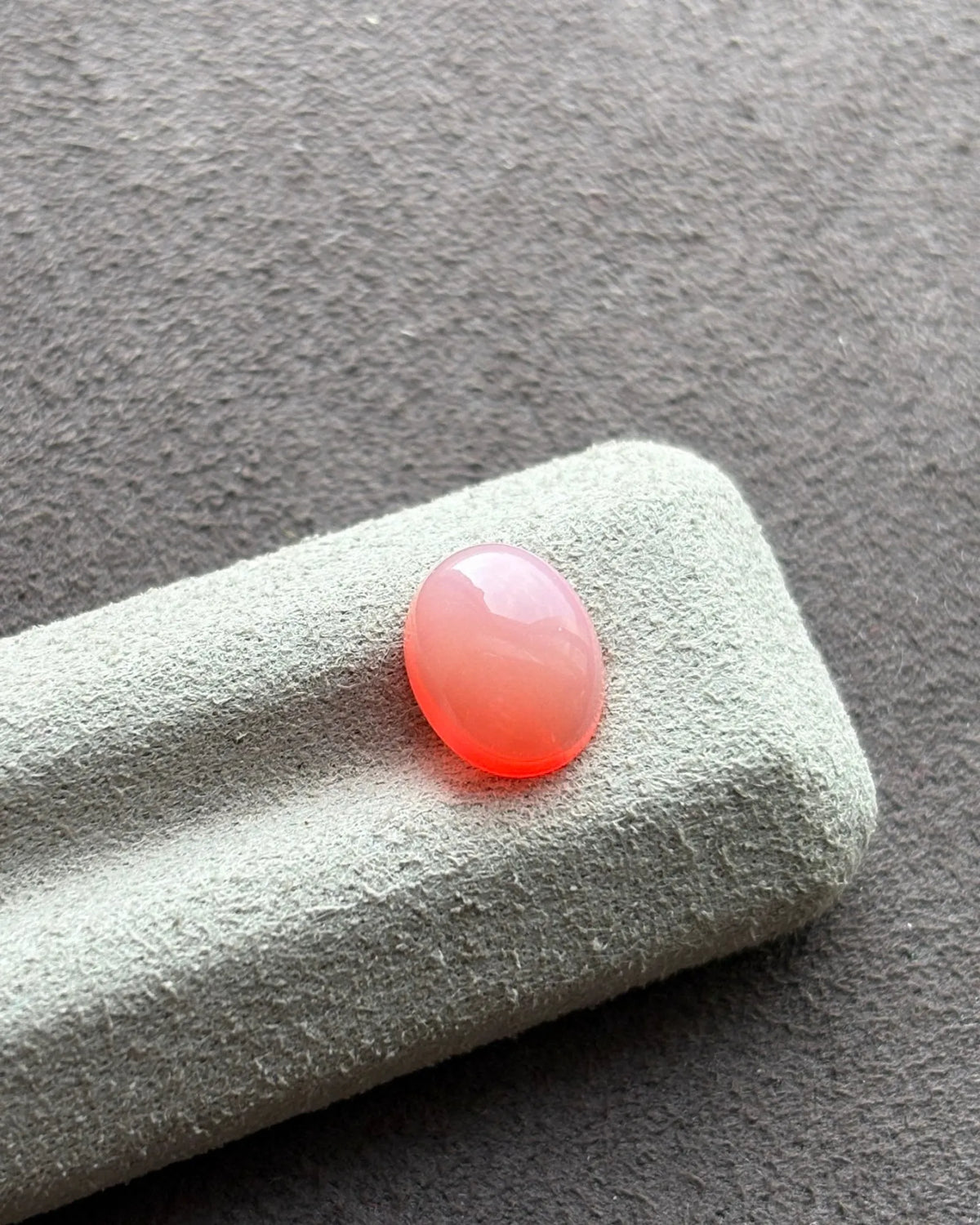 2.1ct Natural Ethiopian Pink Opal oval cabochon front view | SARATTI