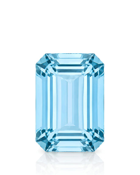 2.21ct Natural Santa Maria Aquamarine octagonal front view | SARATTI