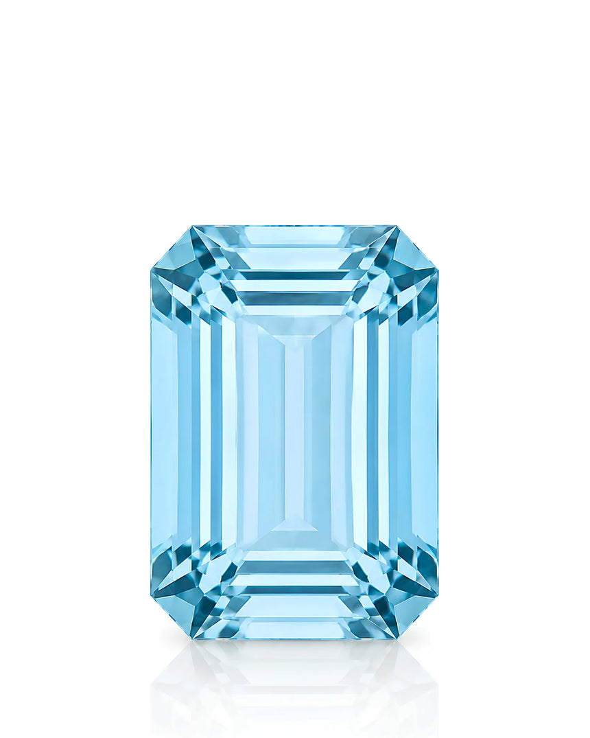 2.21ct Natural Santa Maria Aquamarine octagonal front view | SARATTI