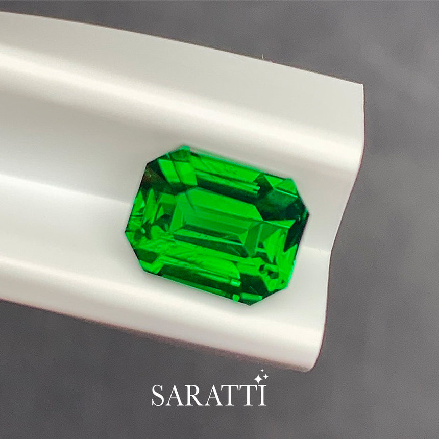 2.22ct Natural Tsavorite Octagonal Step Cut Loose Gemstone | SARATTI