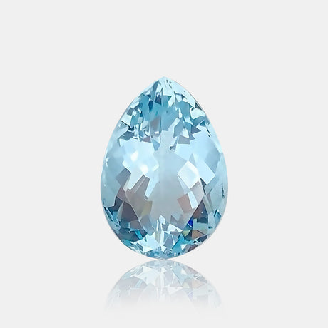 2.23 carat Natural vivid blue aquamarine pear modified brilliant loose gemstone | SARATTI
