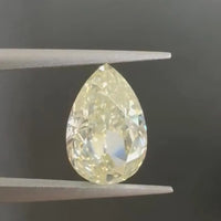2.25ct Pear Natural Diamond (Colour Fancy Light Yellow, Clarity VS2, GIA Certified)