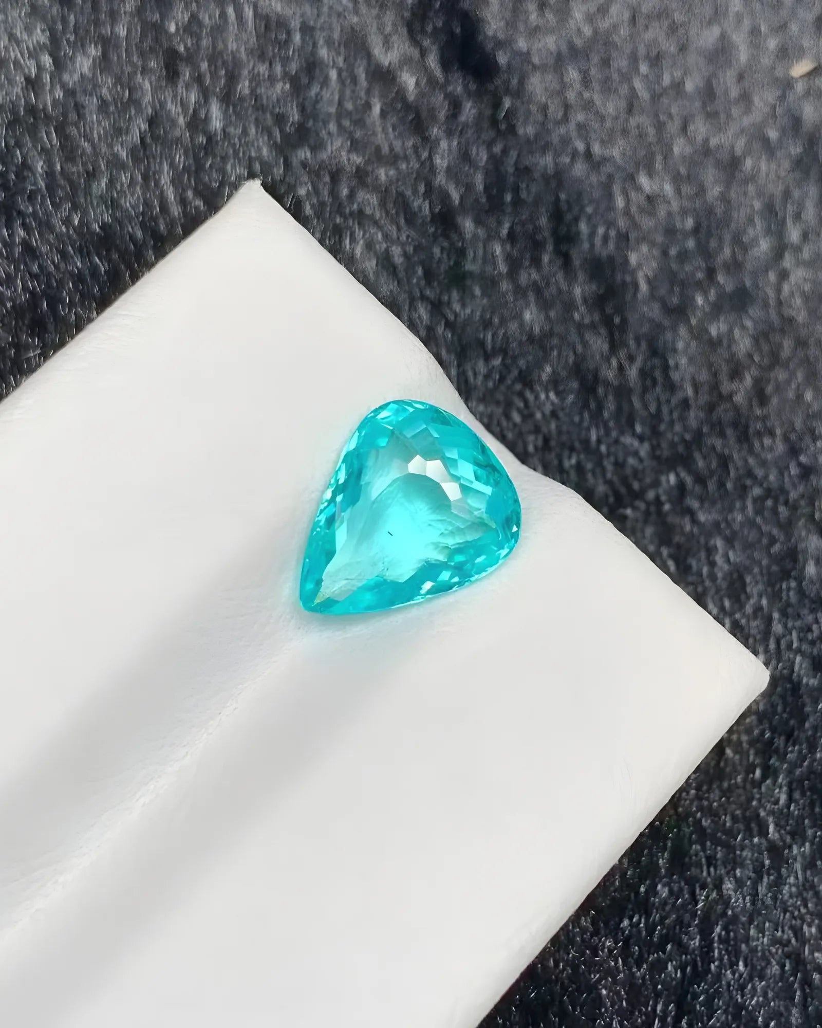 2.28ct natural Paraiba tourmaline pear cut neon blue | SARATTI