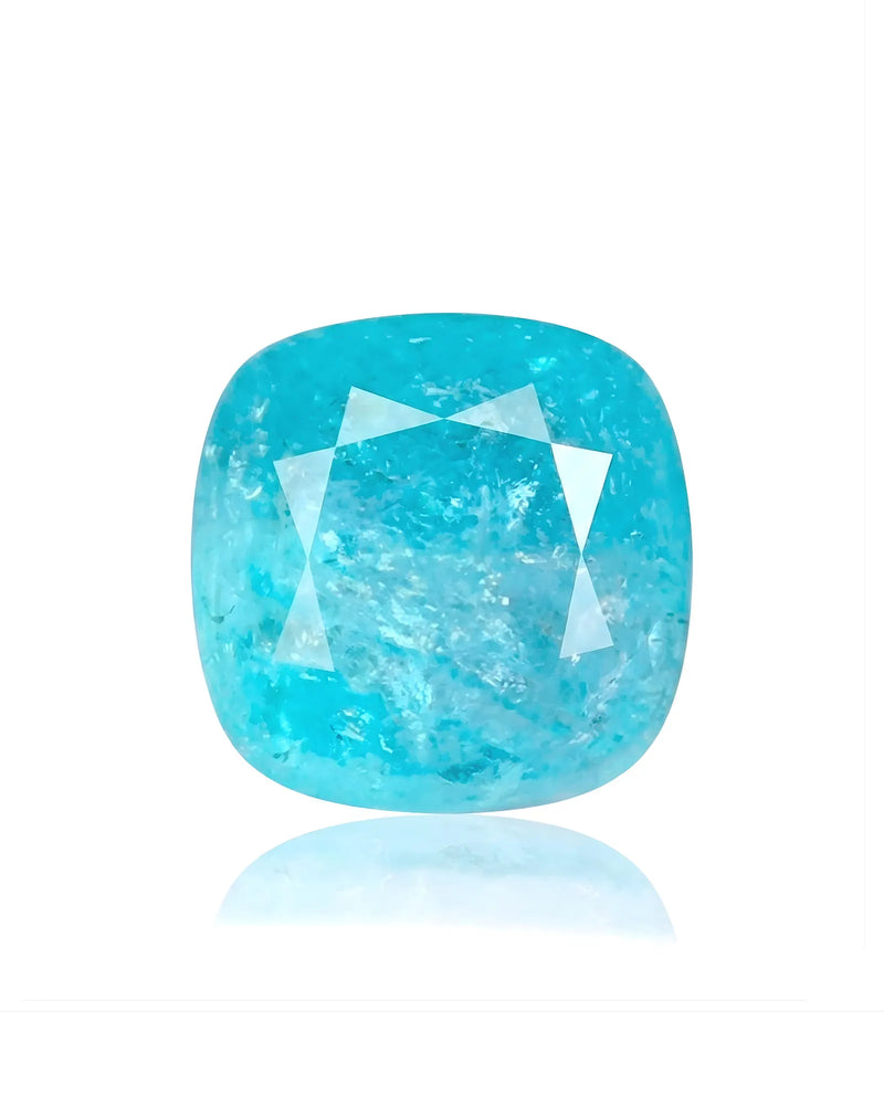 2.32ct natural Paraiba tourmaline cushion cut neon blue | SARATTI
