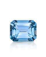 2.38ct Natural Santa Maria Aquamarine emerald cut front view | SARATTI
