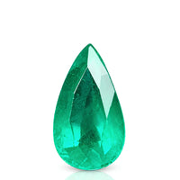 2.40 carats Natural Vivid Green Emerald | Pear Cut