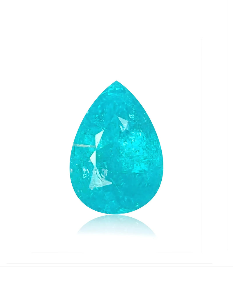 2.41ct Mozambique natural Paraiba tourmaline pear cut | SARATTI
