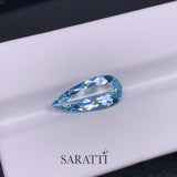 2.45 Carat Pear Shape Santa Maria Aquamarine Gemstone