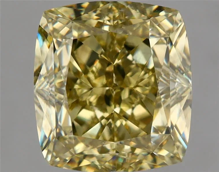 2.52ct Cushion brilliant Natural Diamond (Colour Fancy Yellow, Clarity VS2, GIA Certified)