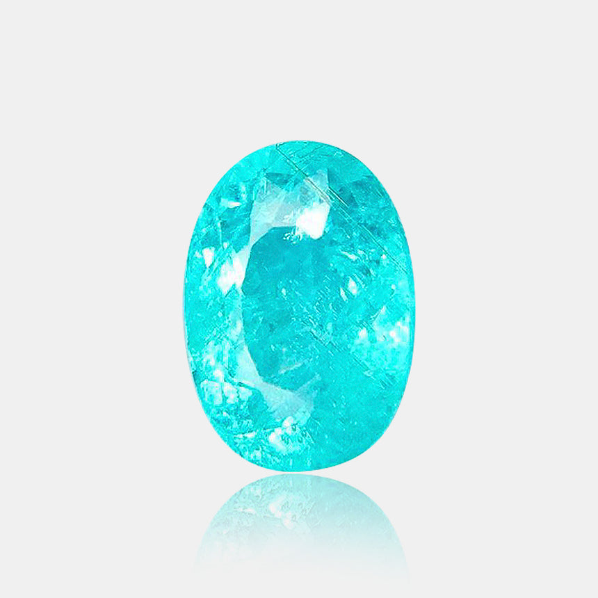 2.53ct natural Paraiba tourmaline oval cut neon blue | SARATTI