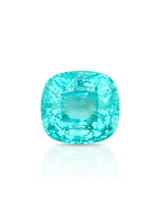 2.54ct Natural Green Emerald Cushion with Modified Brilliant faceting in face-up main view | SARATTI