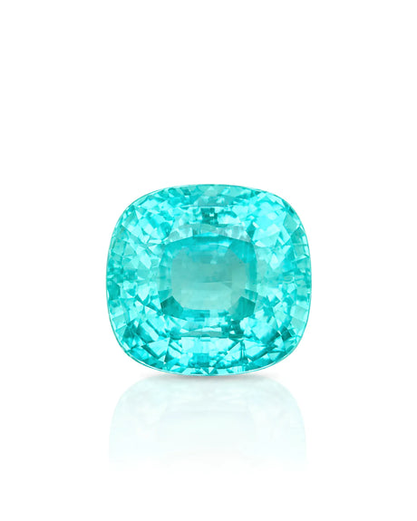 2.54ct Natural Green Emerald Cushion with Modified Brilliant faceting in face-up main view | SARATTI