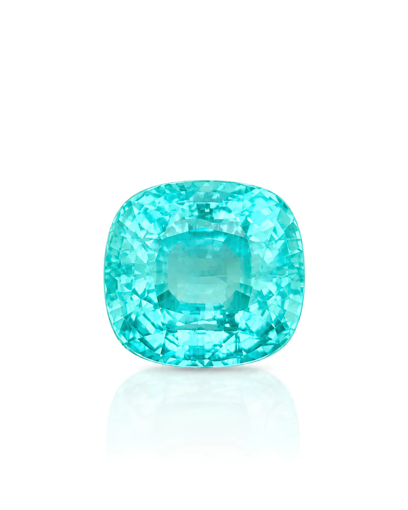 2.54ct Natural Green Emerald Cushion with Modified Brilliant faceting in face-up main view | SARATTI