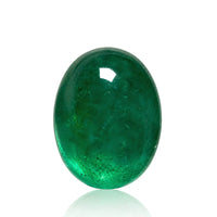2.5 carats Green Natural Emerald | Oval Cabochon