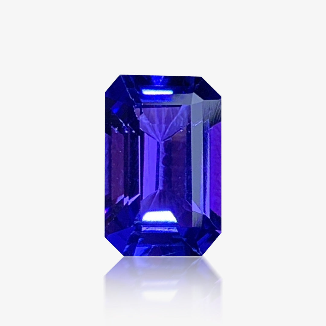 2.85ct Natural Tanzanite | Emerald Cut – 6.8×10.4mm
