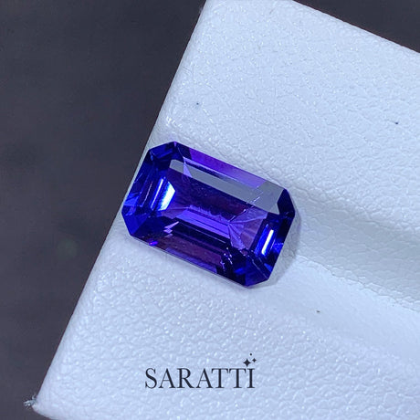 2.85ct Tanzanite Emerald Cut Shape Gemstone