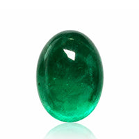 2.86 carats Green Natural Emerald | Oval Cabochon