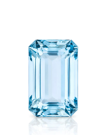 2.88ct Natural Santa Maria Aquamarine octagonal step-cut view | SARATTI