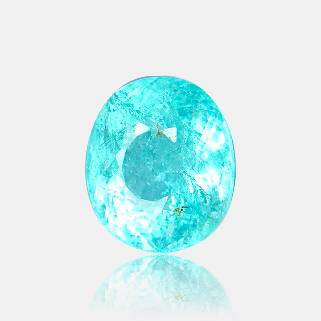 2.93 carats Neon Blue Natural Paraiba Tourmaline | Oval – 9.15 × 7.71 × 6.10mm