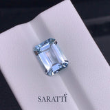 2.97 Carat Octagonal Cut Santa Maria Aquamarine Gemstone