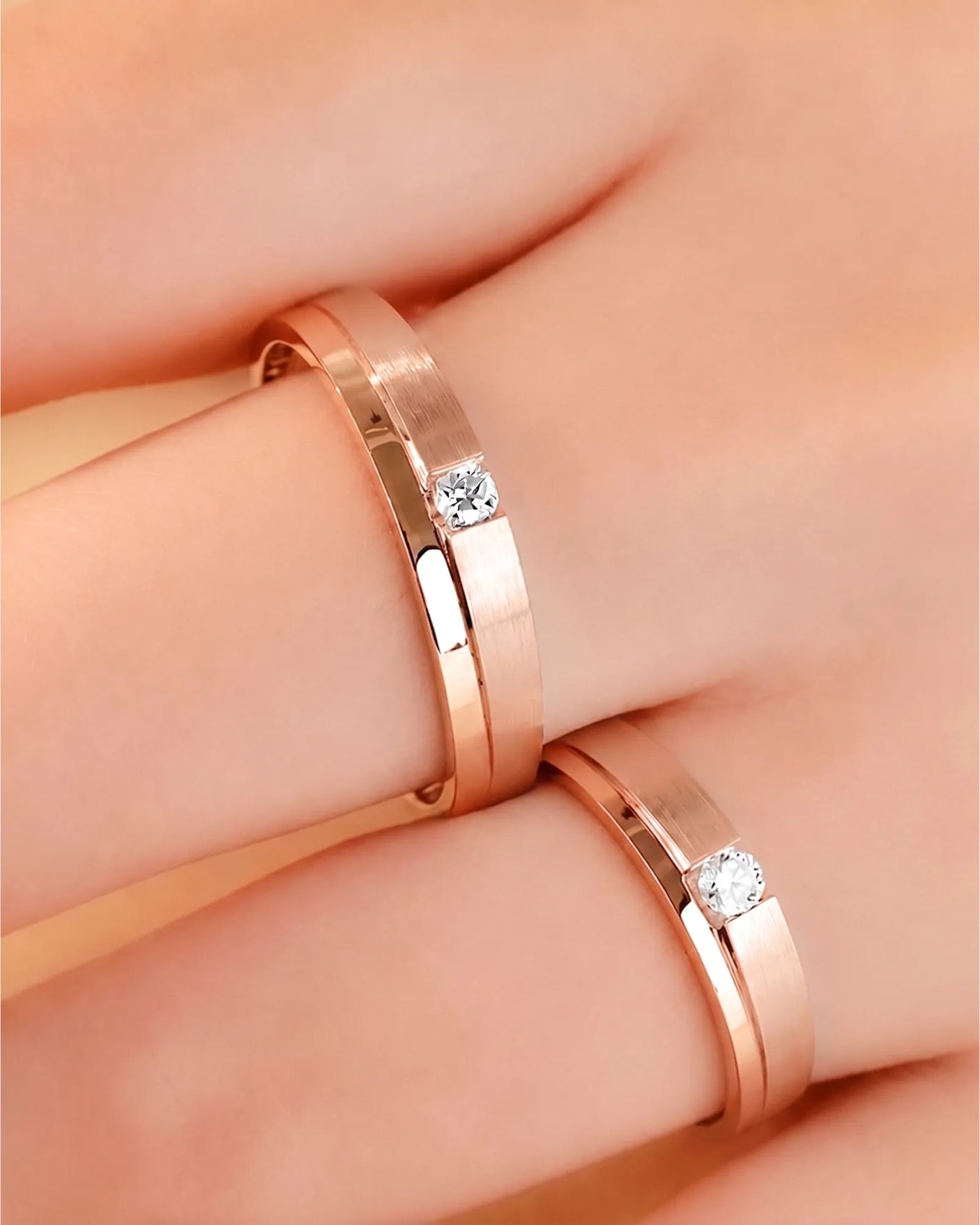 Destiny Match Wedding Band in Two Tone | His & Hers