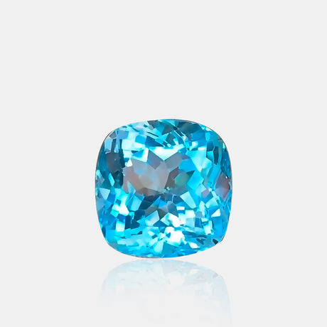  21.52 carat Natural blue topaz cushion cut loose gemstone | SARATTI
