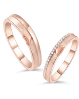 The Sweet Embrace Duo Wedding Ring Set