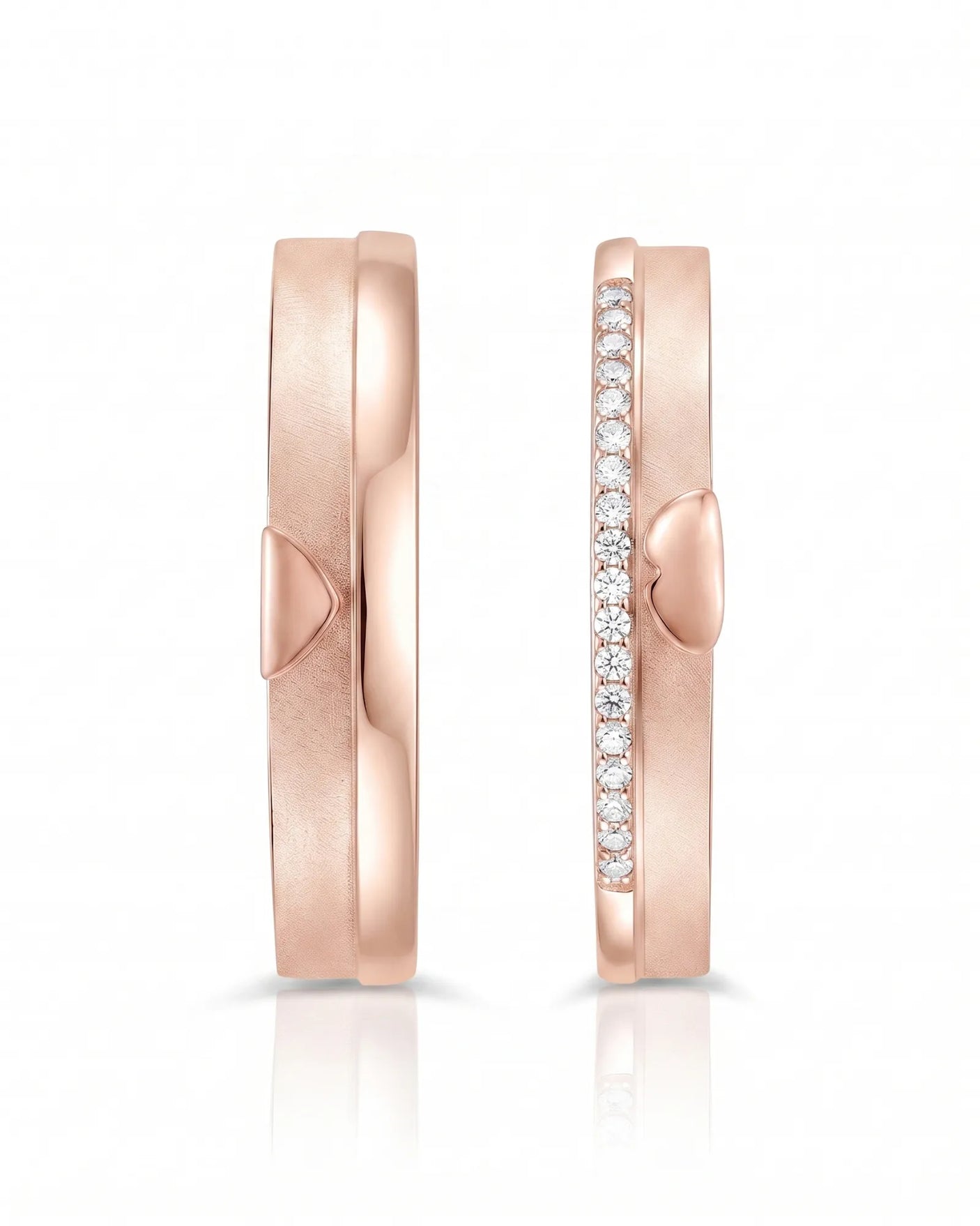 The Sweet Embrace Duo Wedding Ring Set
