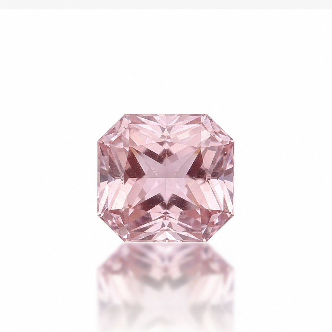 26.13 carats Natural Pink Morganite Gemstone | Radiant Cut | Square Shape