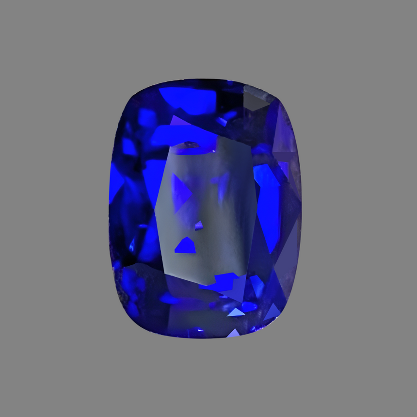 Elongated Royal Blue Sapphire Gemstone from Madagascar | Saratti Jewelry