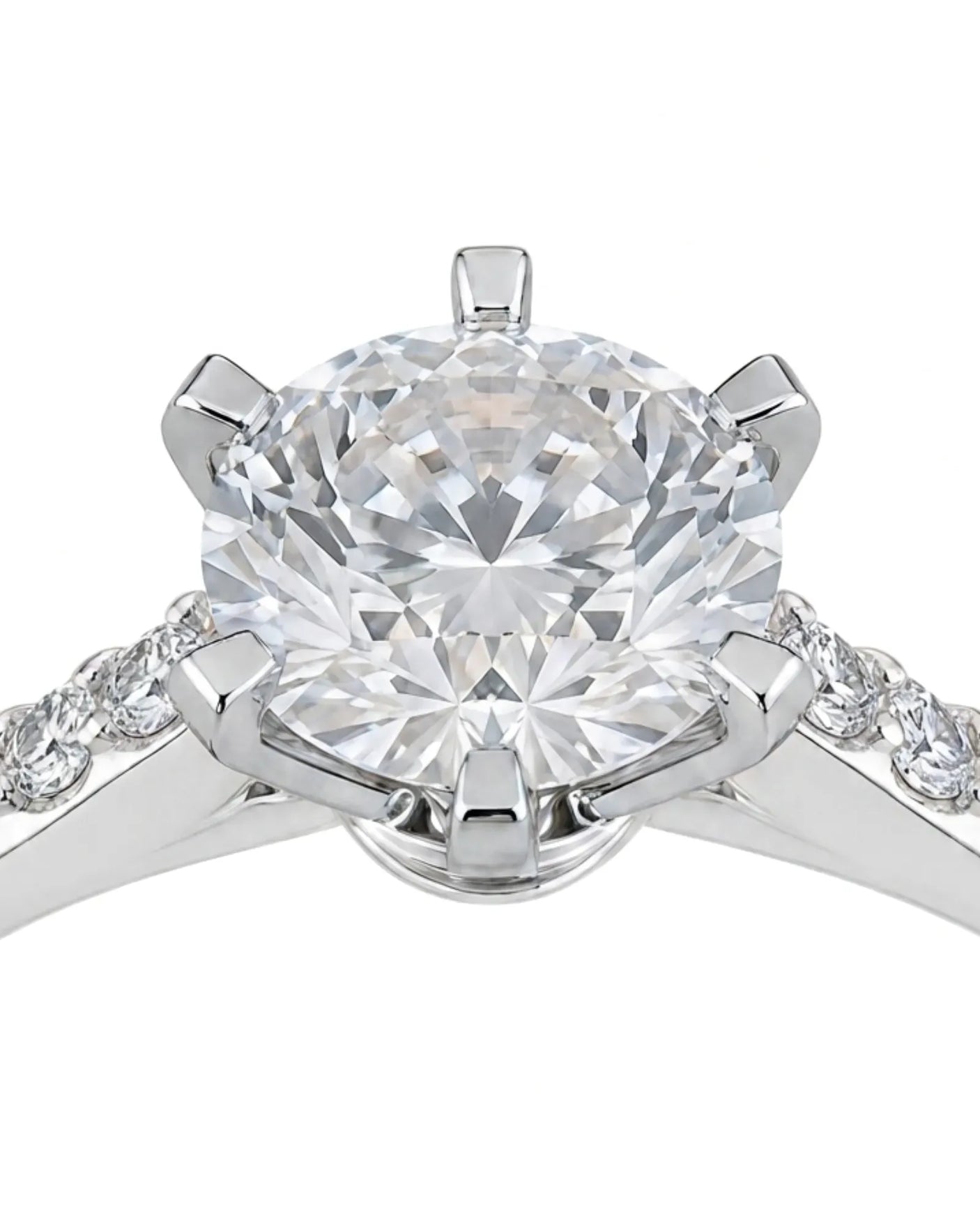 Dakota – Natural Round Diamond Two-Tone Six-Prong Engagement Ring