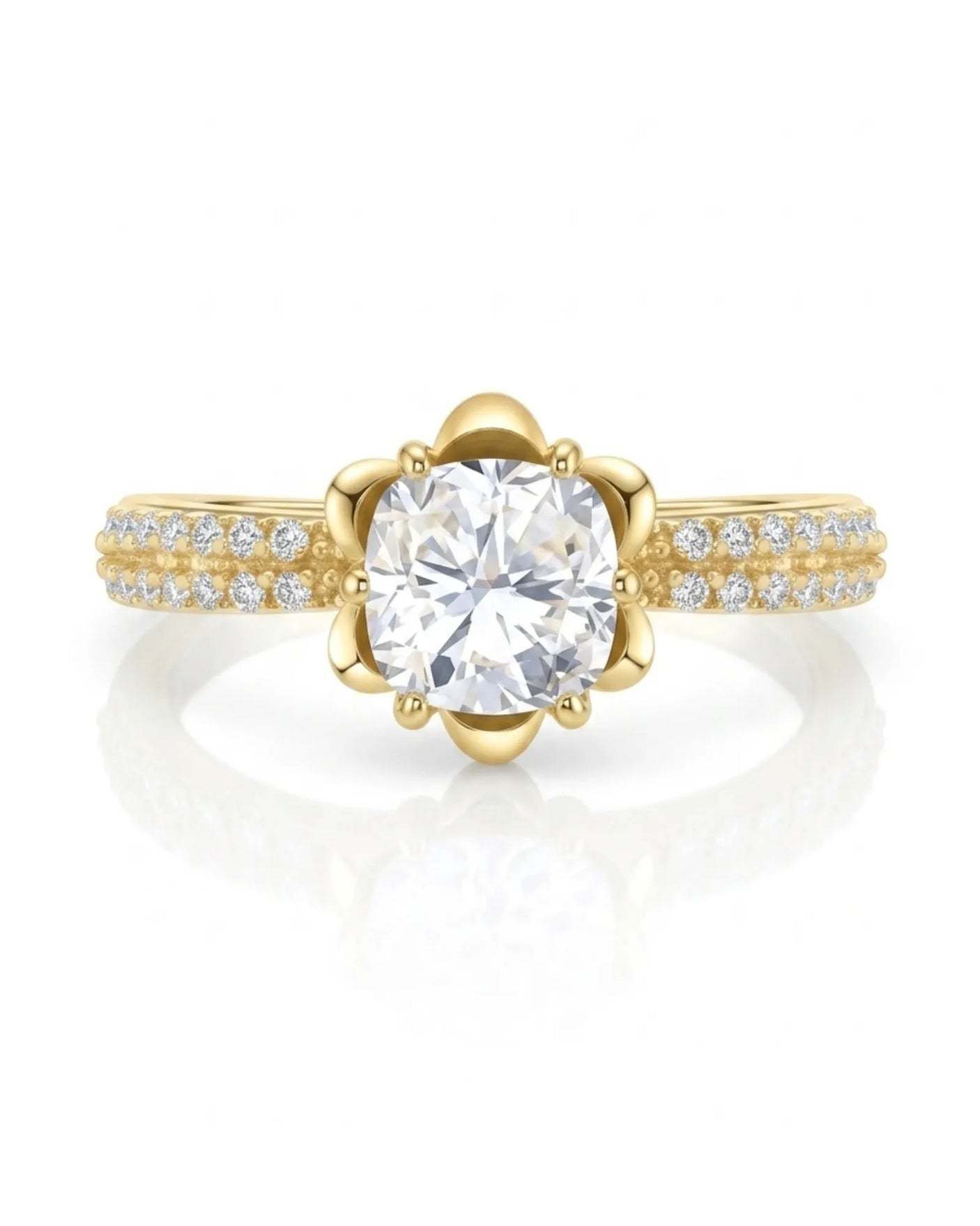 LAURE • Cushion Moissanite Yellow Ring