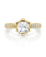 LAURE • Cushion Moissanite Yellow Ring
