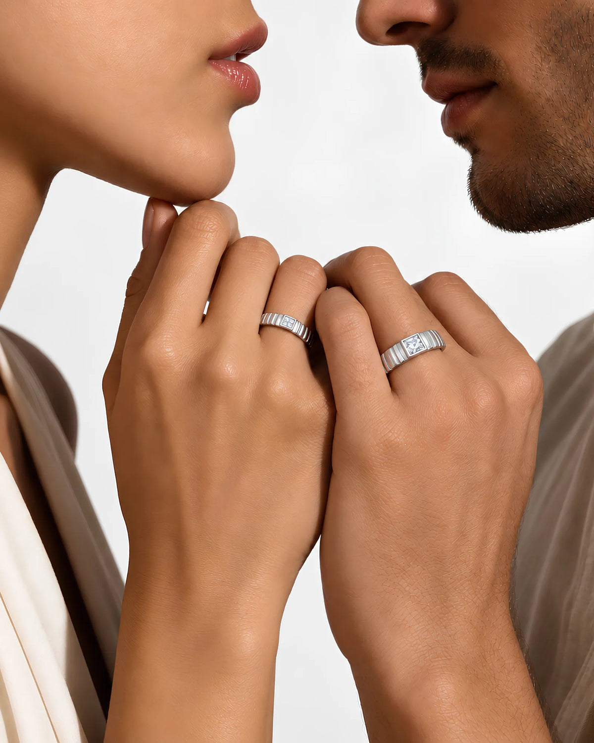 Celeste Natural Diamond Wedding Set | His & Hers