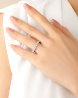 Cushion Diamond Eternity Band in White Gold