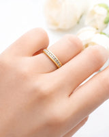 Channel Set Wedding Band in Yellow Gold
