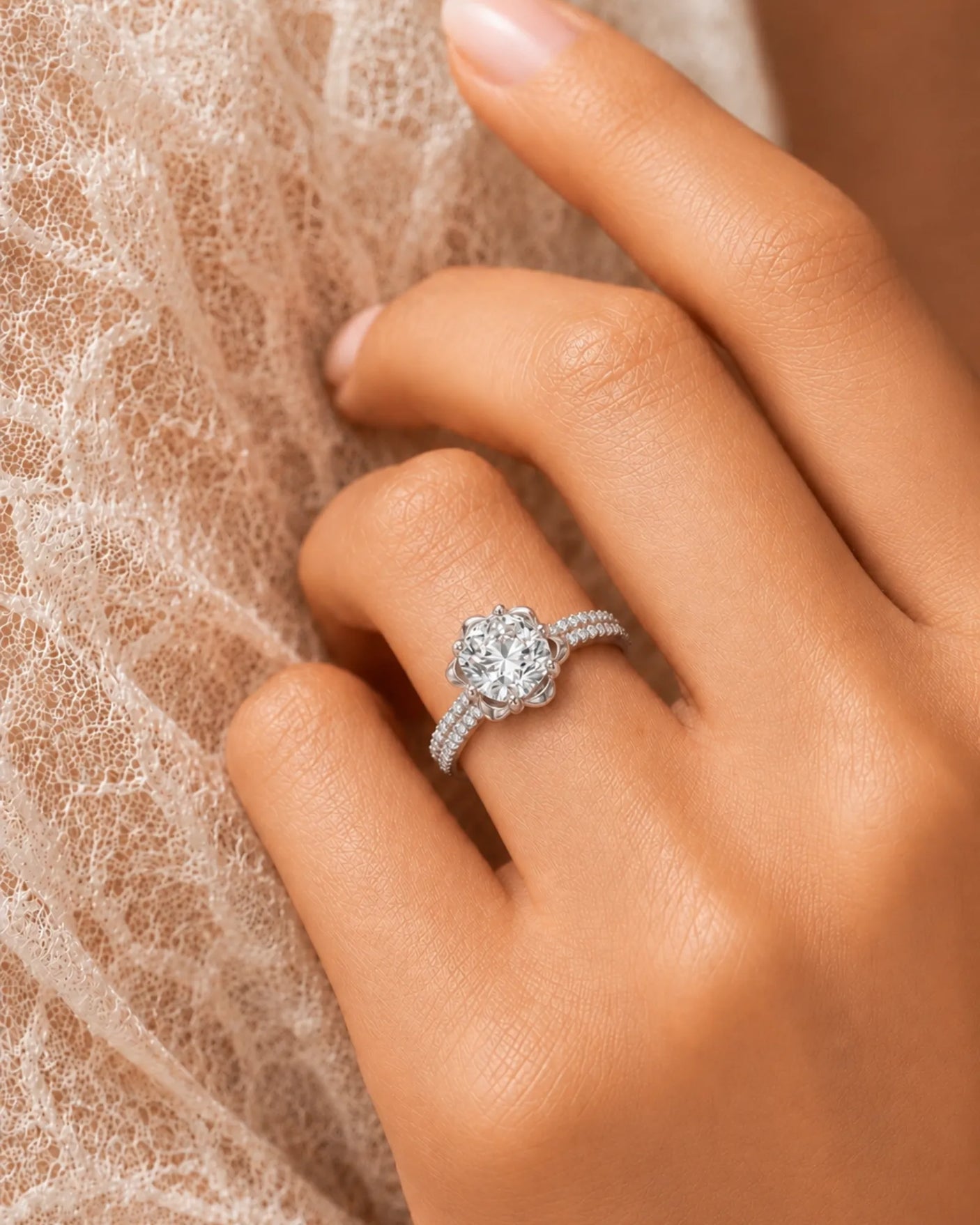 LAURE • Cushion Moissanite Yellow Ring