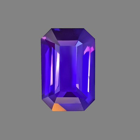 2.53 carats Rare Violet Natural Sapphire | Emerald Cut | GUILD Certified