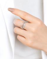 Tiara Wedding Band with Diamonds in White Gold