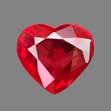 Unheated Heart Shape Natural Ruby Gemstone with GRS Certificate | Saratti Jewelry