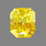 Emerald Cut Fancy Yellow Natural Sapphire Gemstone Unheated or Treated | Saratti 