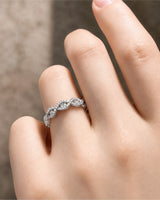 Rose Gold Eternity Band with Baguette Diamonds