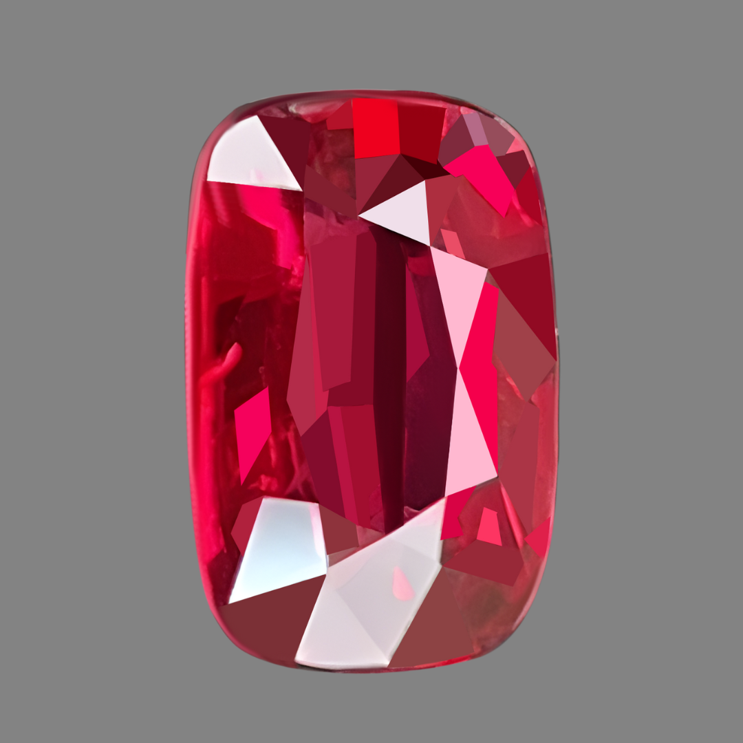 Vivid Red Cushion Cut 1.16-carat Ruby Gemstone | Saratti