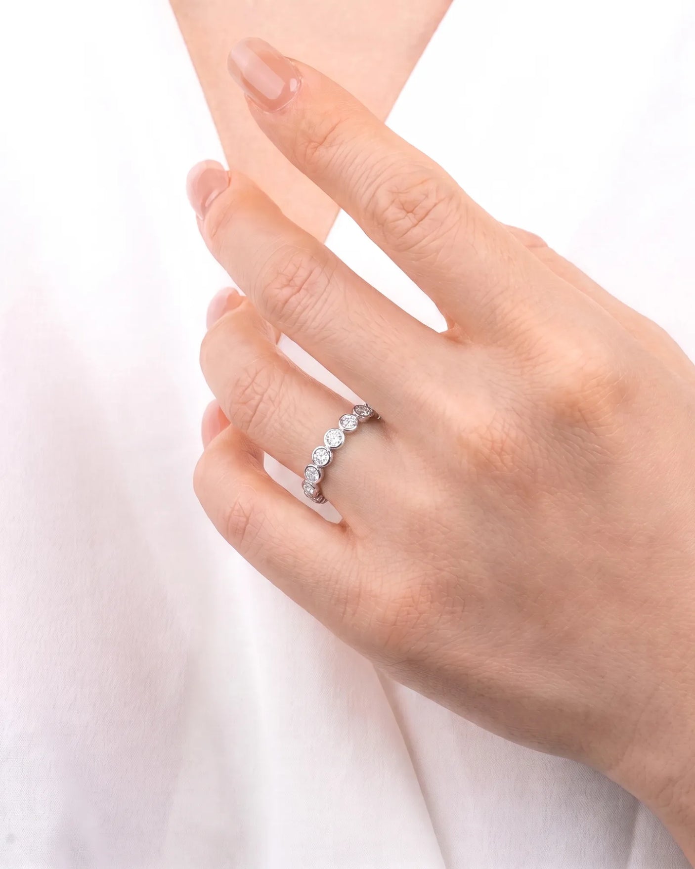 Diamond Wedding Band in White Gold
