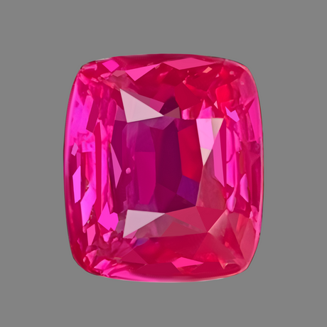 Cushion Cut Pinkish Red Natural Ruby Gemstone | Saratti Jewelry