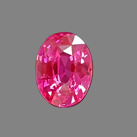 Red Sapphire in Oval Shape with AIGS Lab Certificate | Saratti Jewelry